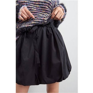 Anthropologie Paperbag Skirt Mini Waist Black S worn once